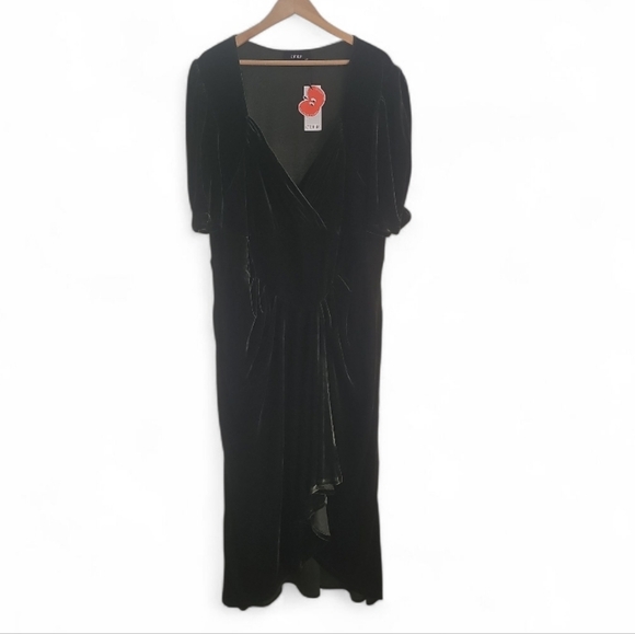 Cider NWT Green Velvet Faux Wrap Maxi Dress 4XL Elegant Plus Size Formal Evening - Picture 1 of 12